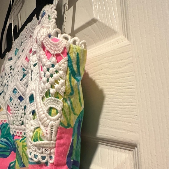 Lilly Pulitzer Brynn Strapless Dress In Pink Sunset Pattern Size 2 - Picture 5 of 13